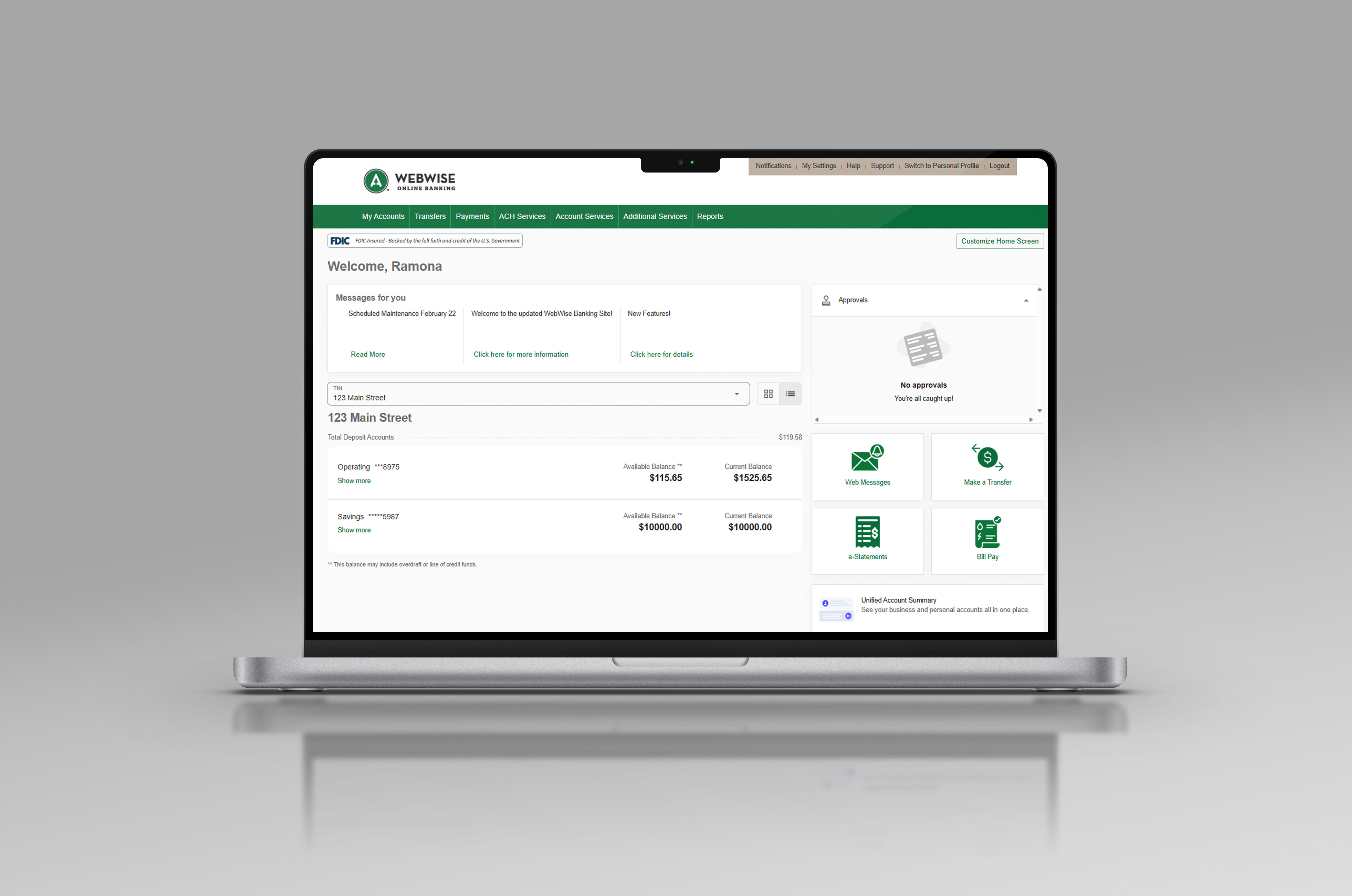 WebWise for Business - Laptop